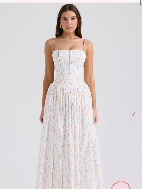 House of CB Dresses & Skirts - House of CB Ysabella White Posy Print Cotton Maxi Sundress